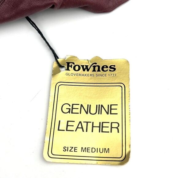 NWT Vintage FOWNES LEATHER GLOVES w/ ANTRON LINING, PHILIPPINES sz M - Picture 8 of 11